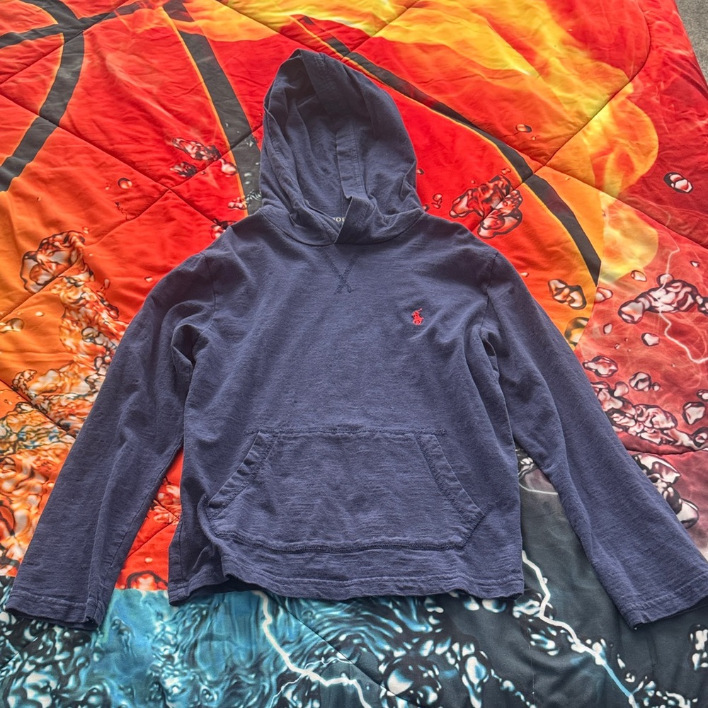 Polo by Ralph Lauren Navy Blue Kids Hooded T-Shirt